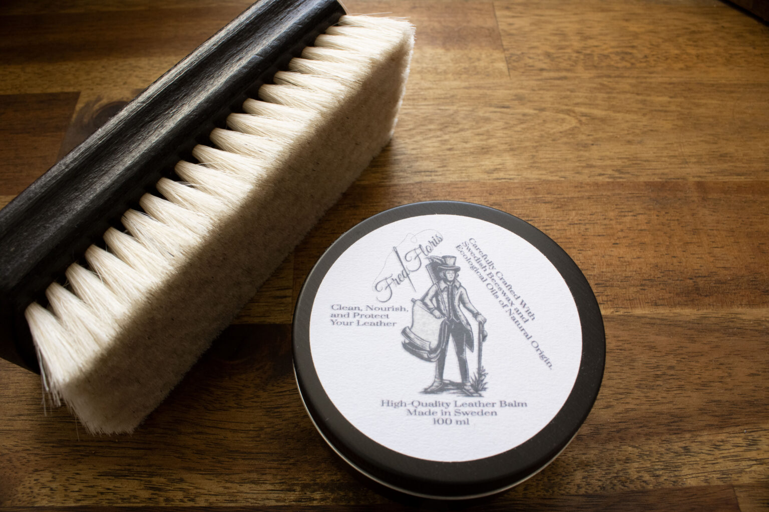 Product image of FredFloris Leather Balm & Goat Hair Brush